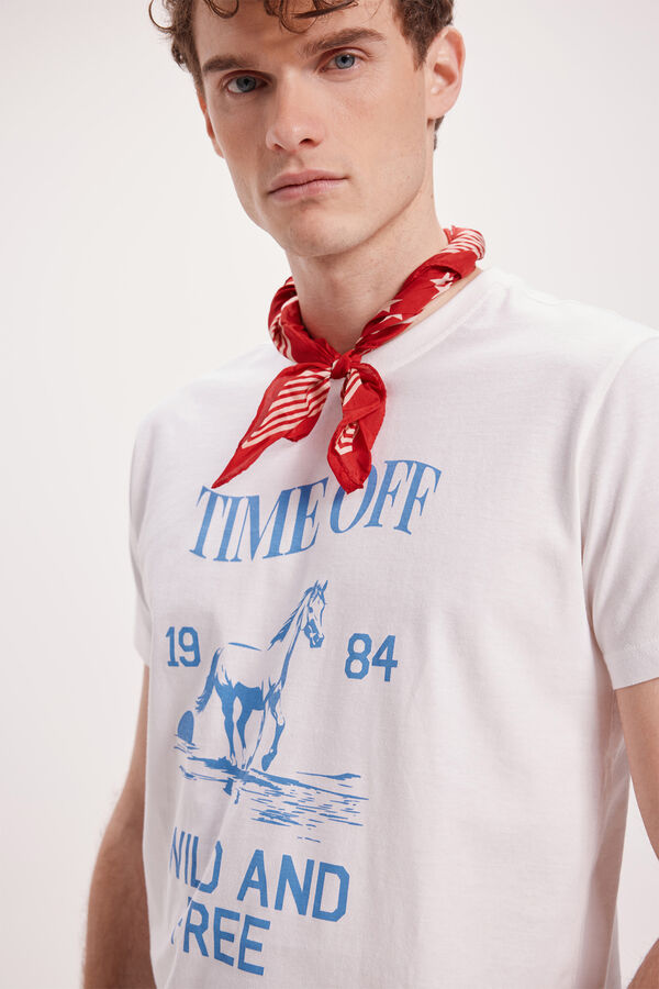 Fifty Outlet Camiseta Estampada Marfil