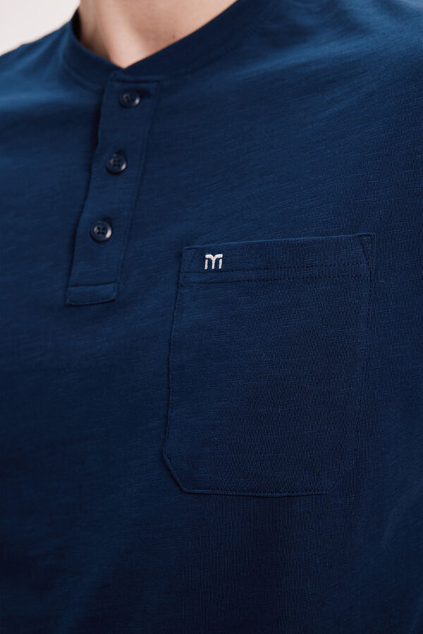 Fifty Outlet Camiseta Cuello Panadero Navy