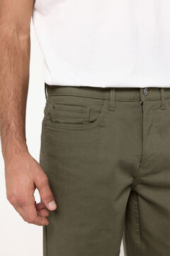Fifty Outlet Bermudas cinco bolsillos. Kaki Oscuro