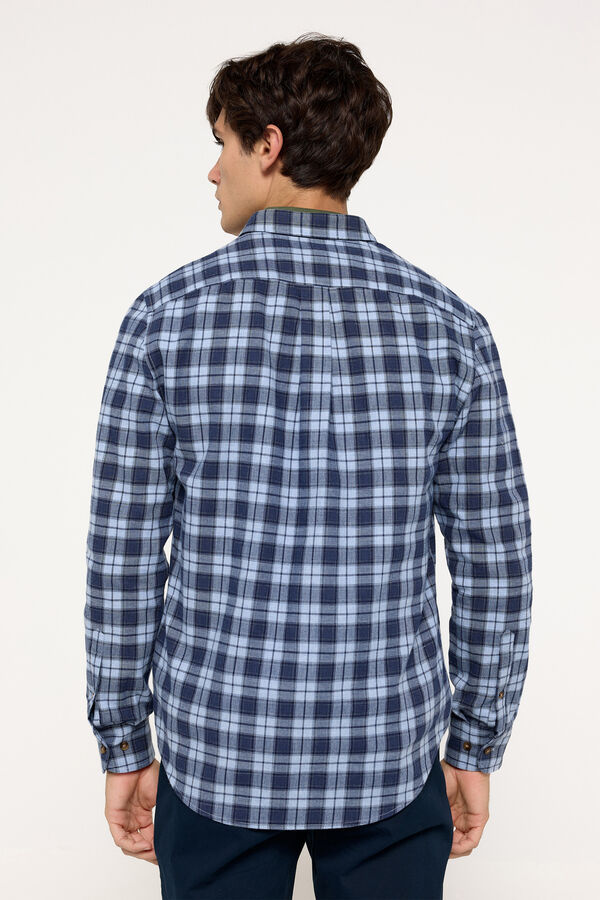 Fifty Outlet Camisa twill cuadros Azul