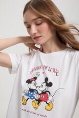 Fifty Outlet Playera licencia Mickey y Minnie Mouse manga corta Blanco