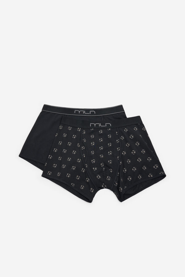 Milano Pack boxer liso y estampado Negro