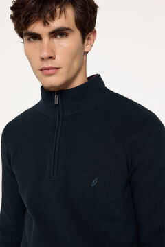 Fifty Outlet Jersey Media Cremallera Aniversario Navy