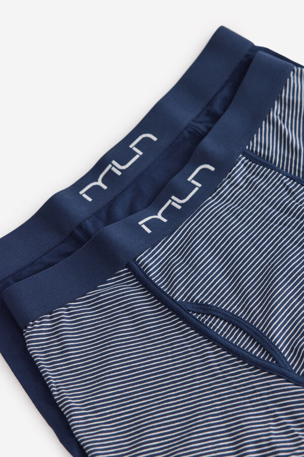 Milano Pack boxer liso y estampado Navy