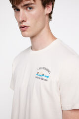 milano Camiseta Algod&oacute;n Estampada. Beige