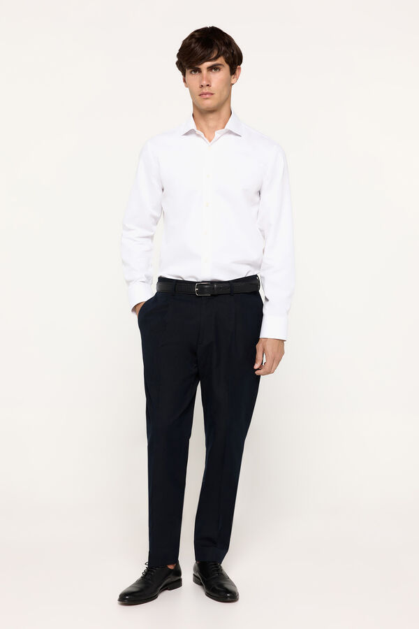 Fifty Outlet Camisa vestir lisa Blanco