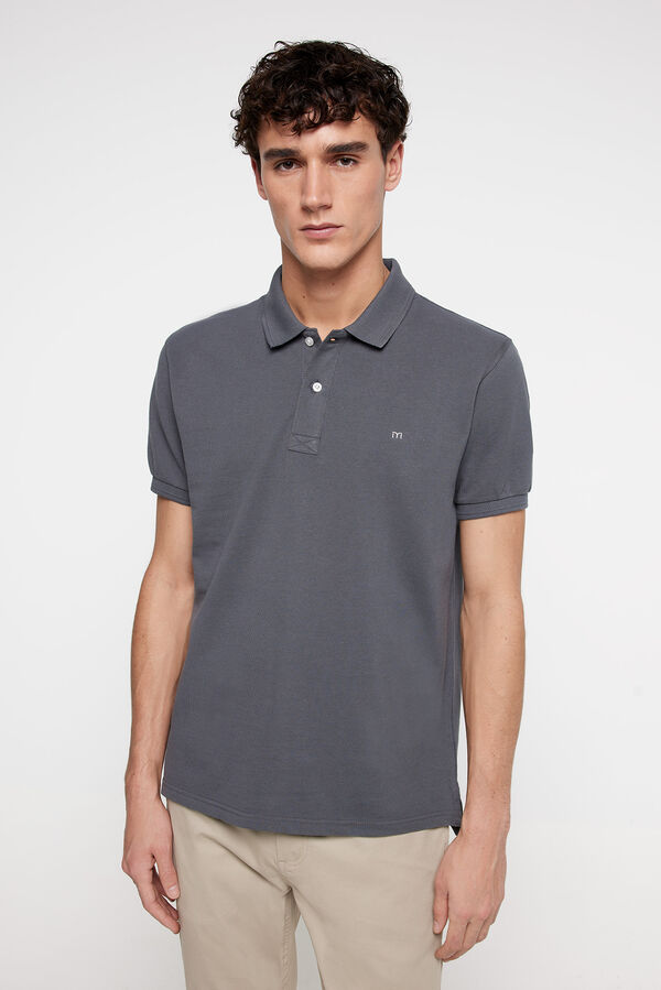 Fifty Outlet Polo basico algodon Milano Gris Oscuro