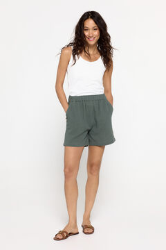 Fifty Outlet Playera elástica tirante ancho Blanco