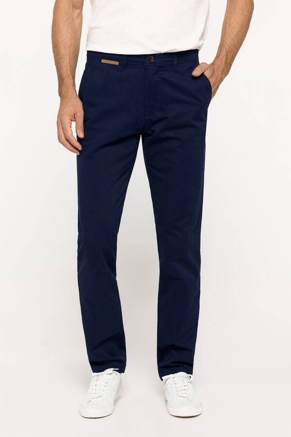 Fifty Outlet Pantalón chino liso Navy