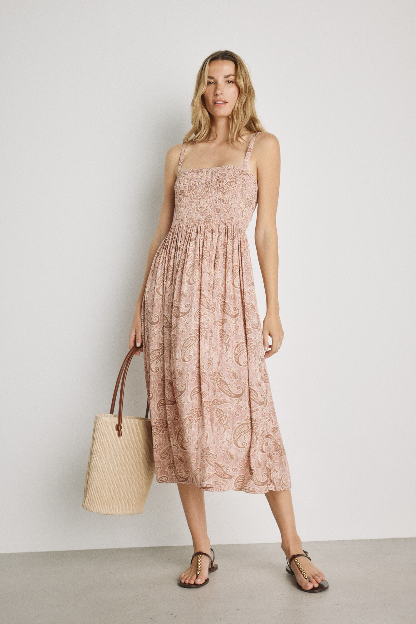 Milano Vestido estampado con tirantes