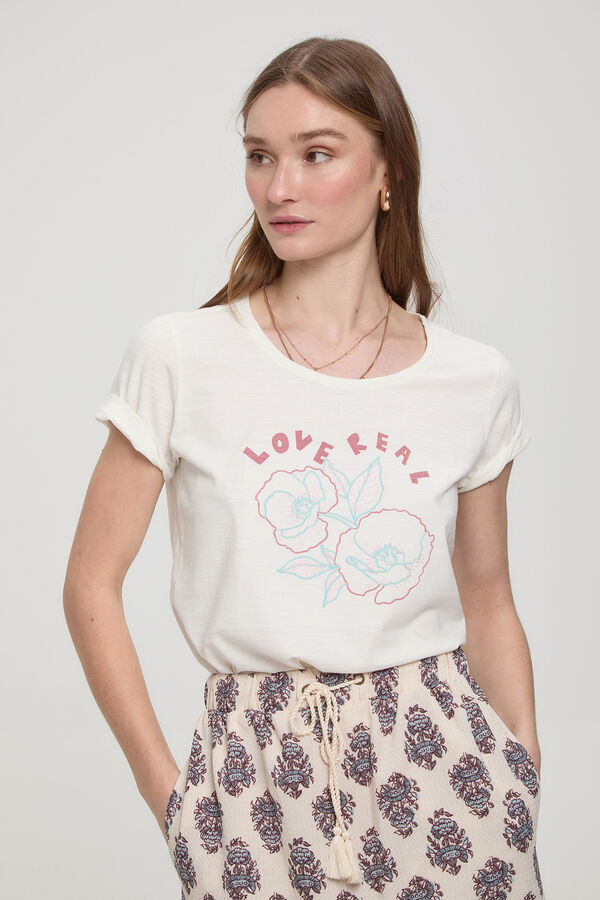 Milano Camiseta manga corta estampada Blanco