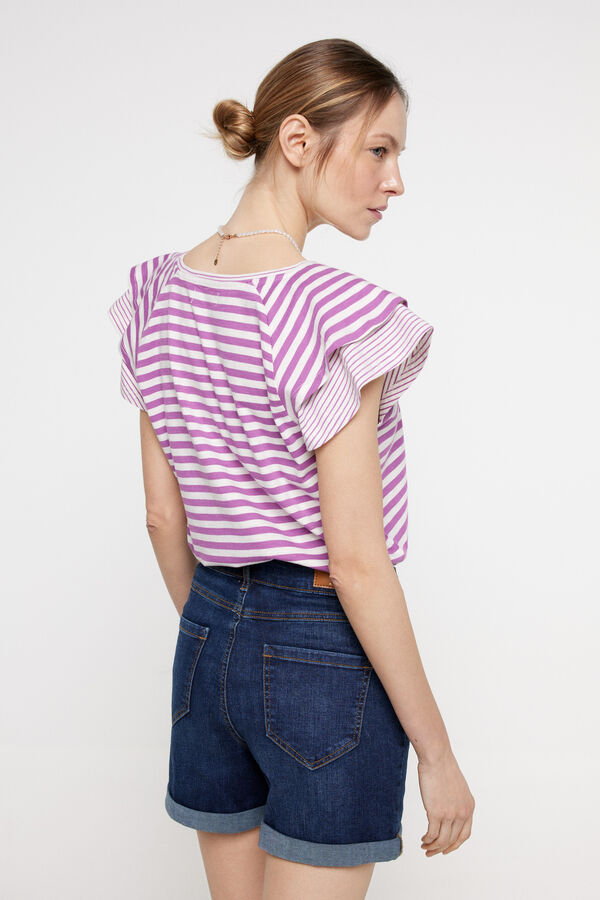 Milano Camiseta Rayas Morado/Lila