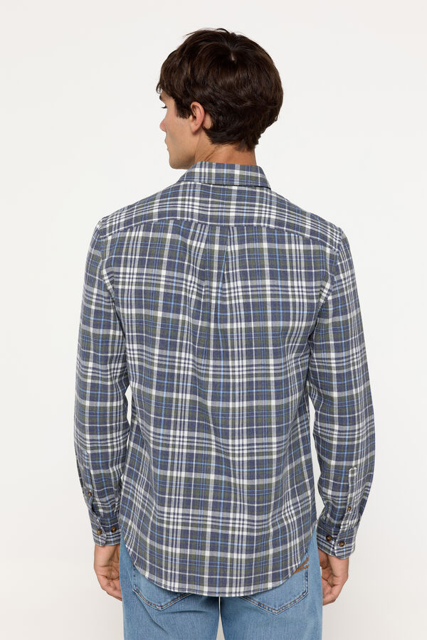 Fifty Outlet Camisa twill cuadros Azul