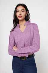 Fifty Outlet Camiseta detalle lace Rojo/Coral