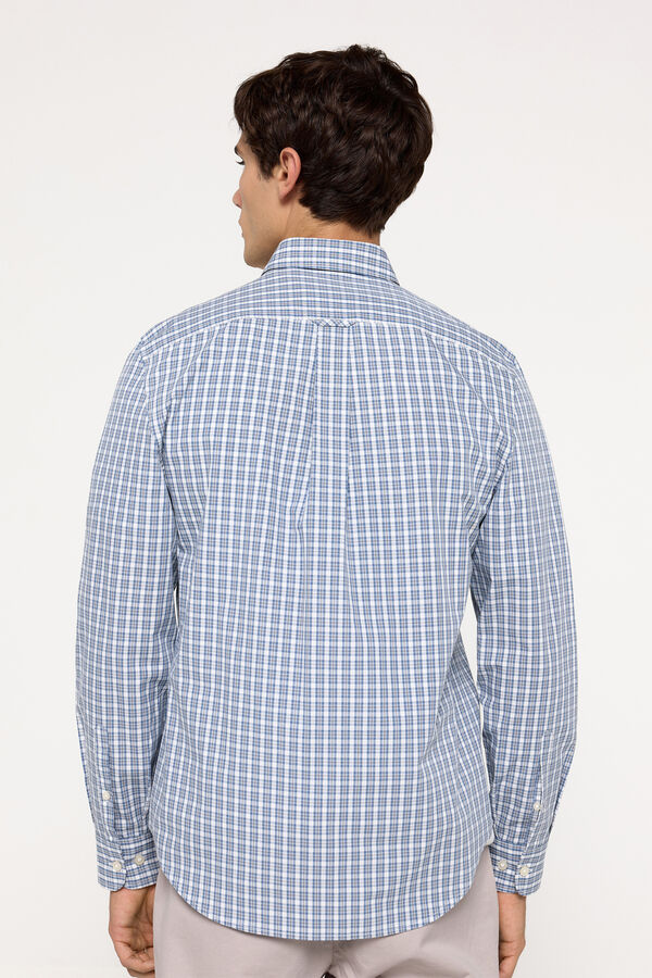 Fifty Outlet Camisa popelín cuadros Azul