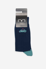 Fifty Outlet Calcetines media caña con taxi posicional Navy