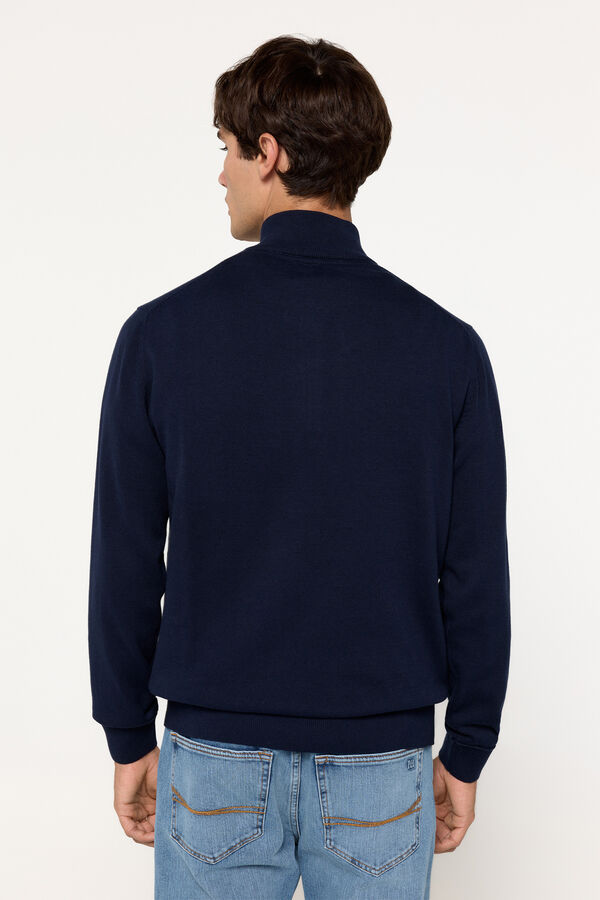 Milano Jersey Media Cremallera Navy