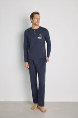 Milano Pijama de tejido Navy