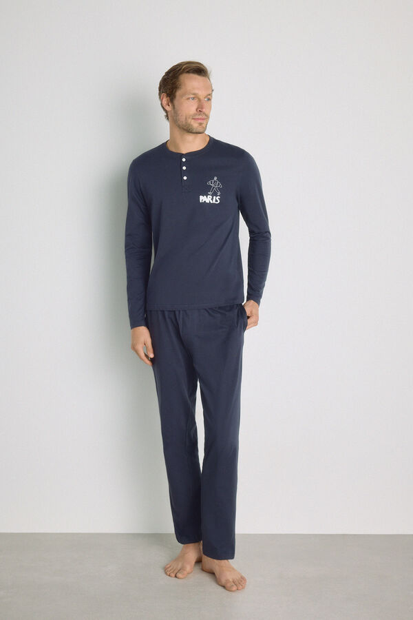 Milano Pijama de tejido Navy