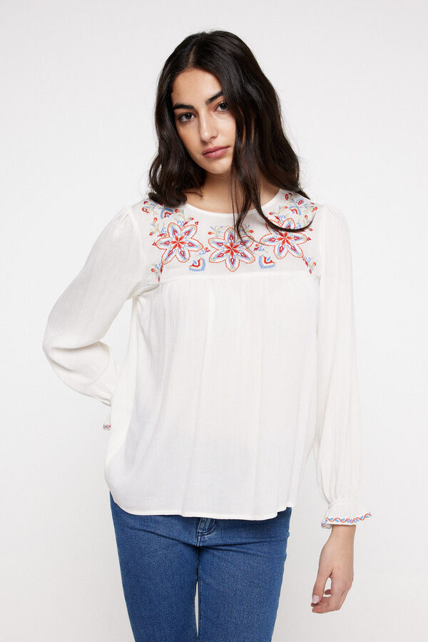Fifty Outlet Blusa dorada Blanco