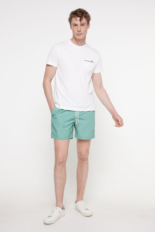 Pedro del Hierro Ba&ntilde;ador con estampado mini flotador PDH. Azul