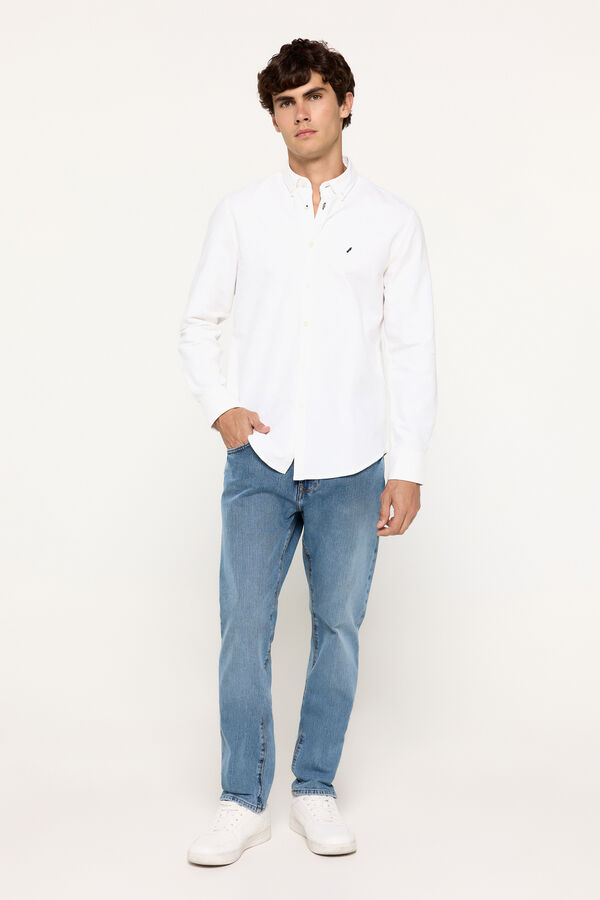 Fifty Outlet Camisa oxford aniversario Blanco
