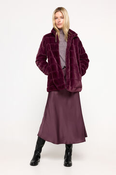 Fifty Outlet Falda midi satinada Vino