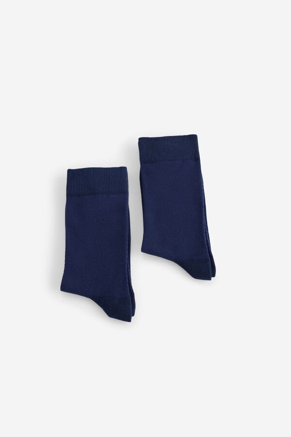 Fifty Outlet Calcetines básicos con estructura Navy