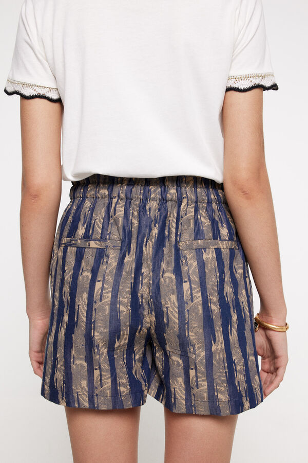 Fifty Outlet Bermudas light denim estampadas. Azul
