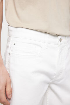 Fifty Outlet Bermudas cinco bolsillos. Blanco