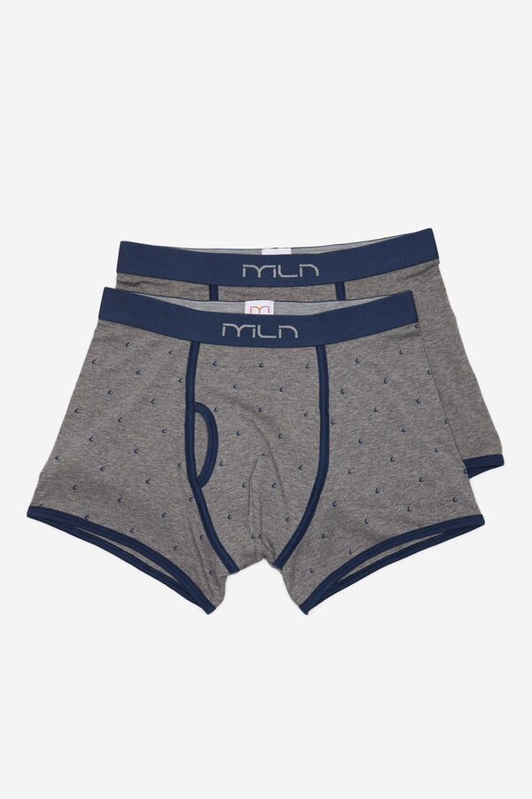Milano Pack de boxers print fantas&iacute;a Gris Oscuro