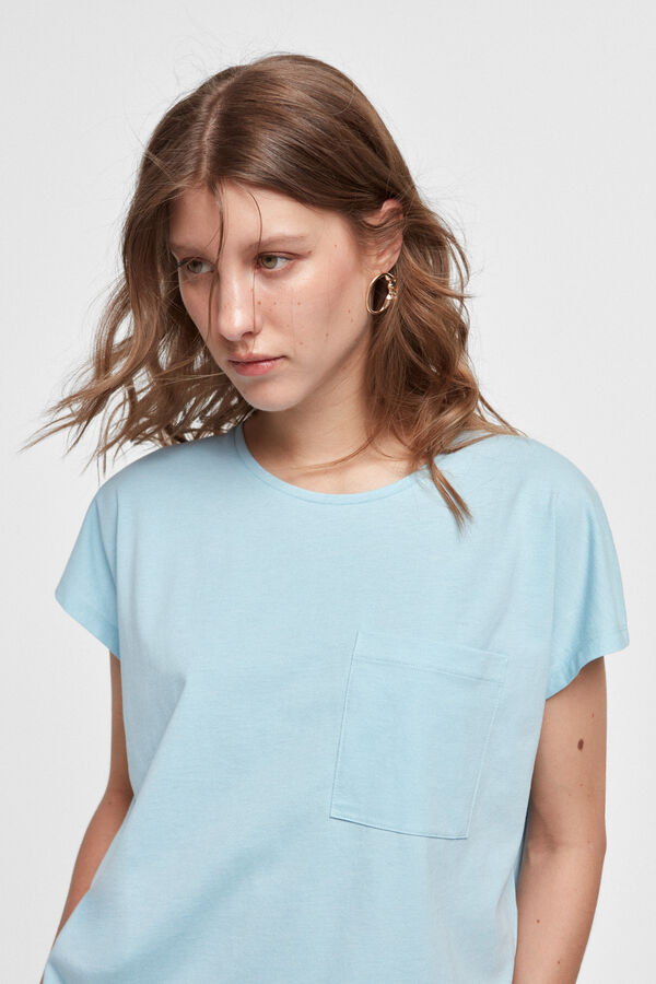 milano Camiseta Oversize Melange Azul