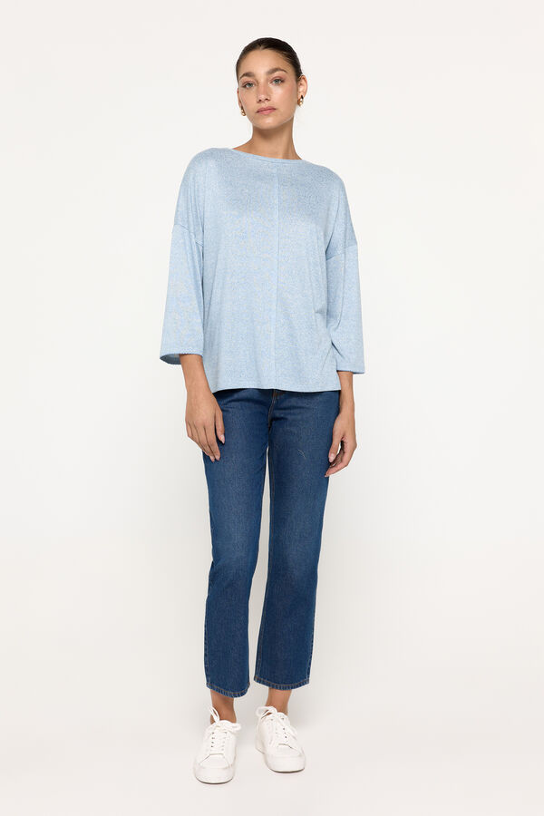 Fifty Outlet Playera manga francesa tacto suave Azul Claro