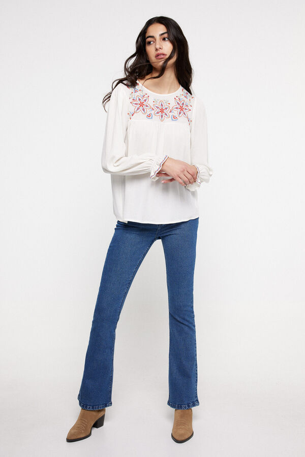 Fifty Outlet Blusa dorada Blanco