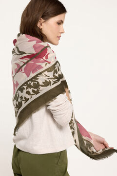 Fifty Outlet Fular con estampado floral natural