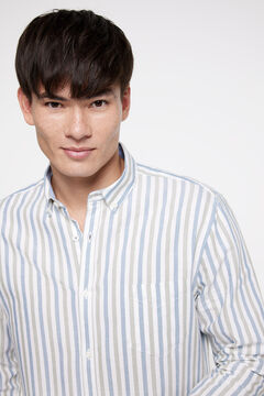 Fifty Outlet Camisa Oxford Rayas Azul