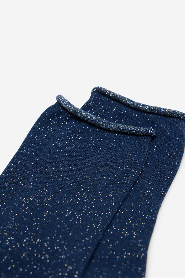 Fifty Outlet Calcetines micro lúrex Azul