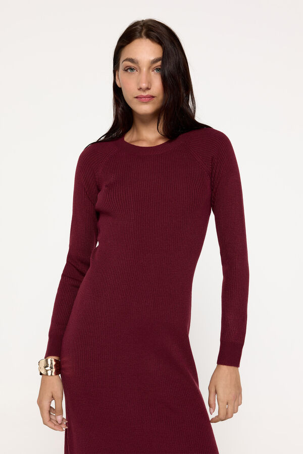 Fifty Outlet Vestido tricot Granate