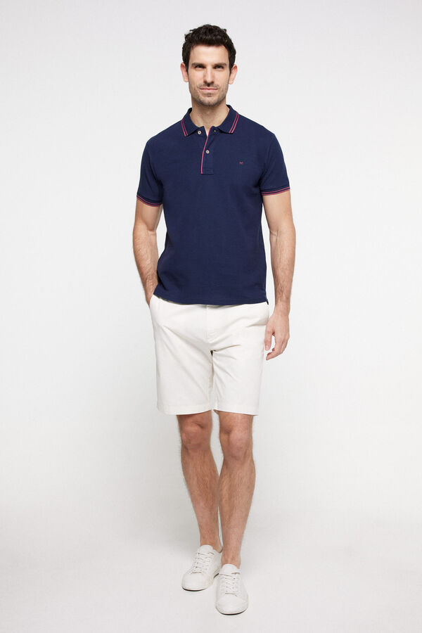 Fifty Outlet Polo Tipping Contraste Navy