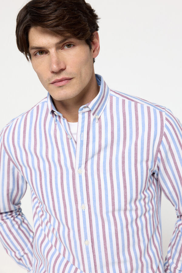 Fifty Outlet Camisa oxford rayas Morado/Lila