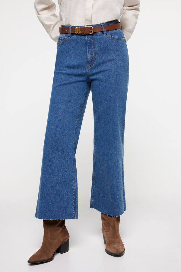 Fifty Outlet Pantalón Culotte Denim Azul