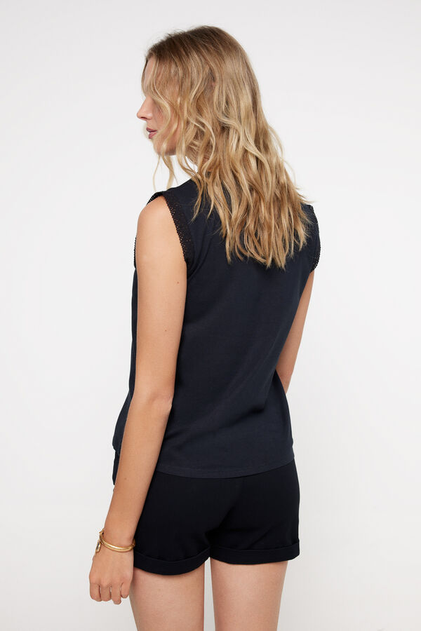 Fifty Outlet Camiseta Rayas Negro