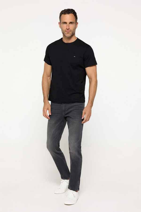Fifty Outlet Playera básica 100% de algodón Negro