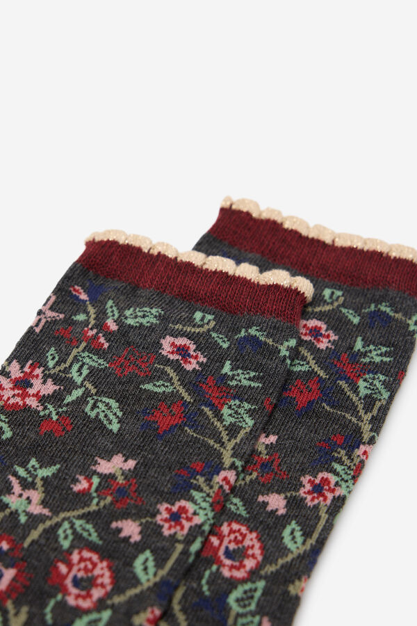 Fifty Outlet Calcetines flores natural