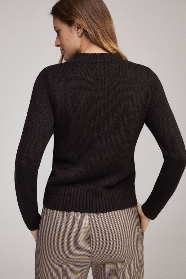 Fifty Outlet Suéter algodón detalle lurex Negro