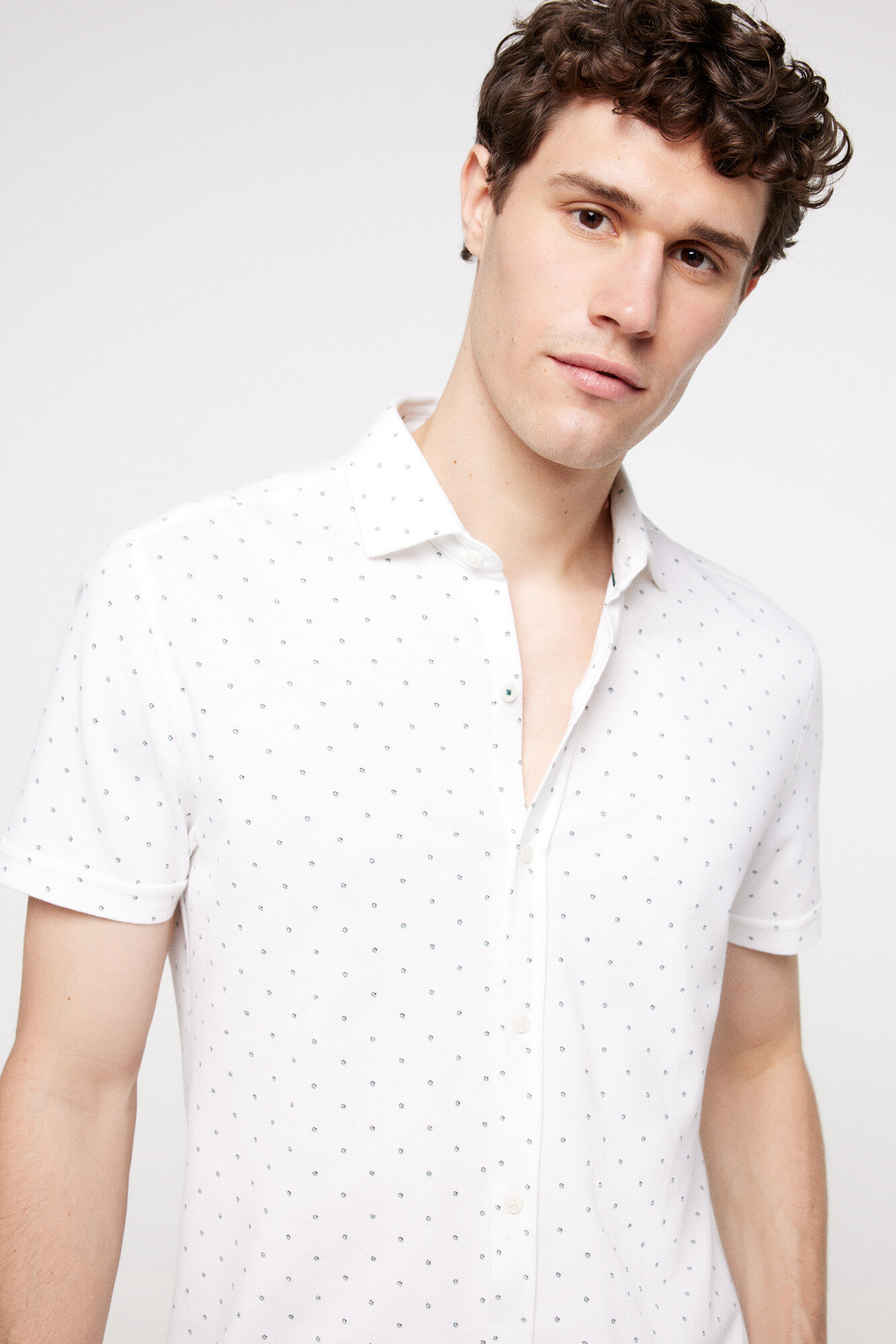 Milano Camisa piqu&eacute; estampada