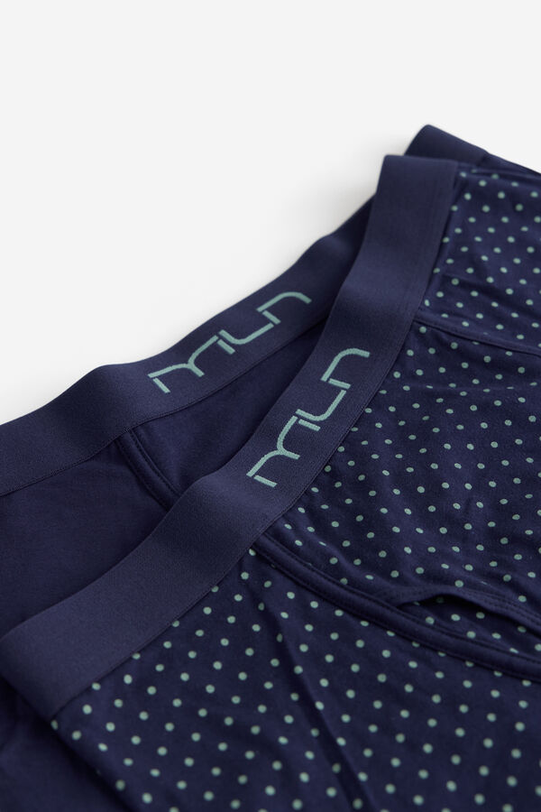 Milano Pack boxer liso y estampado Navy