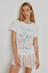 Milano Pijama estampada Blanco