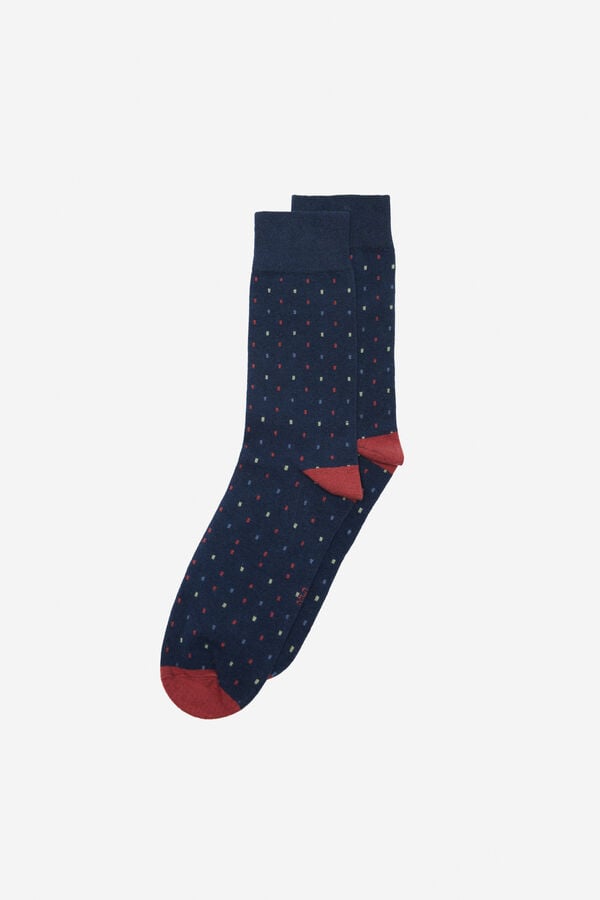 Fifty Outlet Calcetines Jacquard Algodón Navy