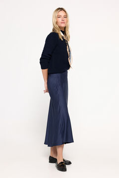 Fifty Outlet Falda midi satinada Navy